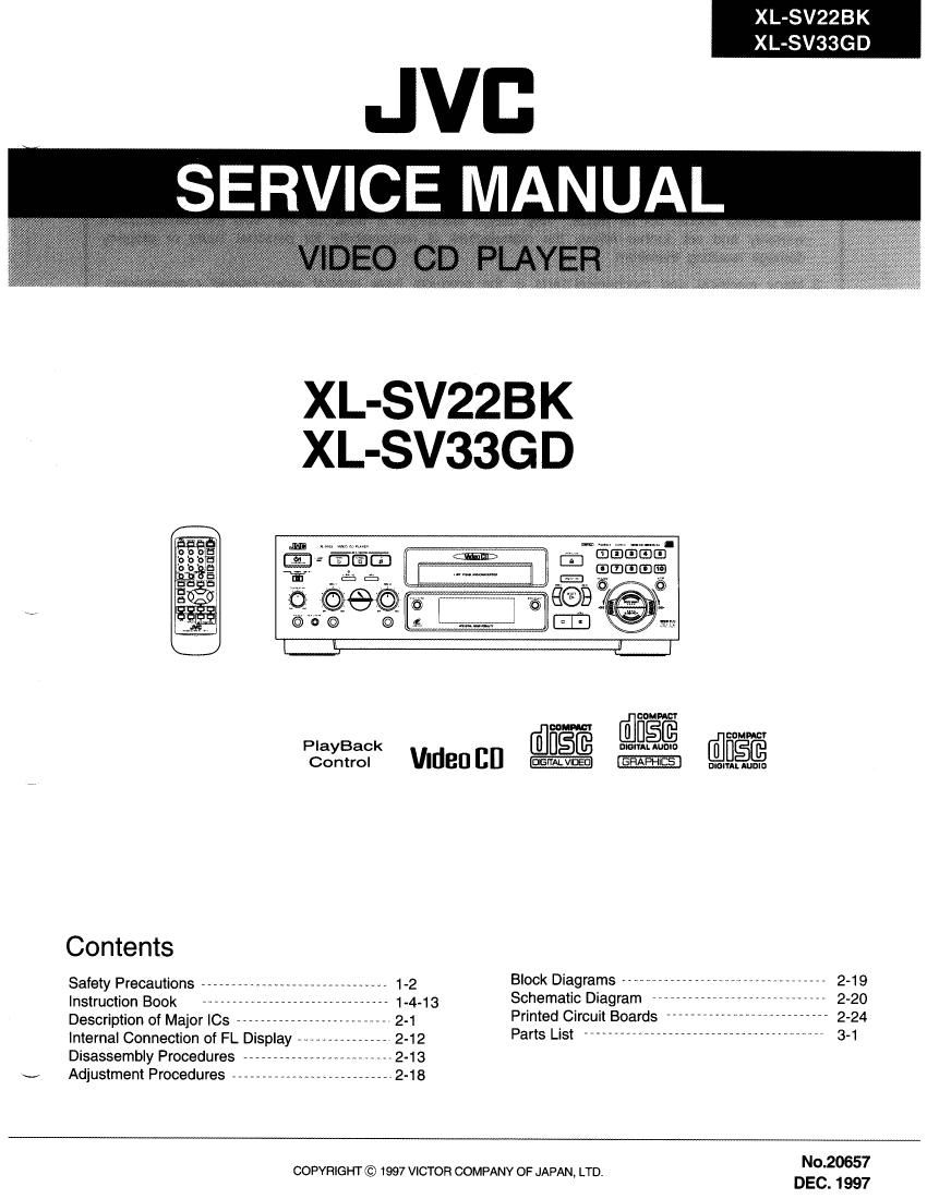 Jvc XLSV 33 GD Service Manual