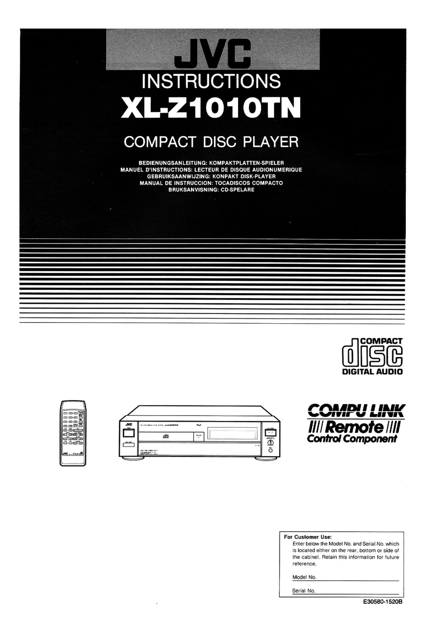 Jvc XLZ 1010 TN Owners Manual