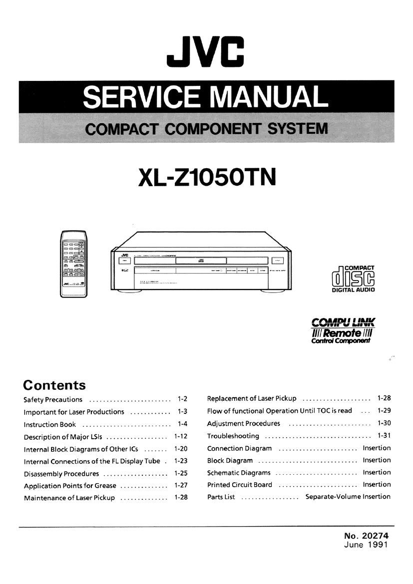 Jvc XLZ 1050 TN Service Manual