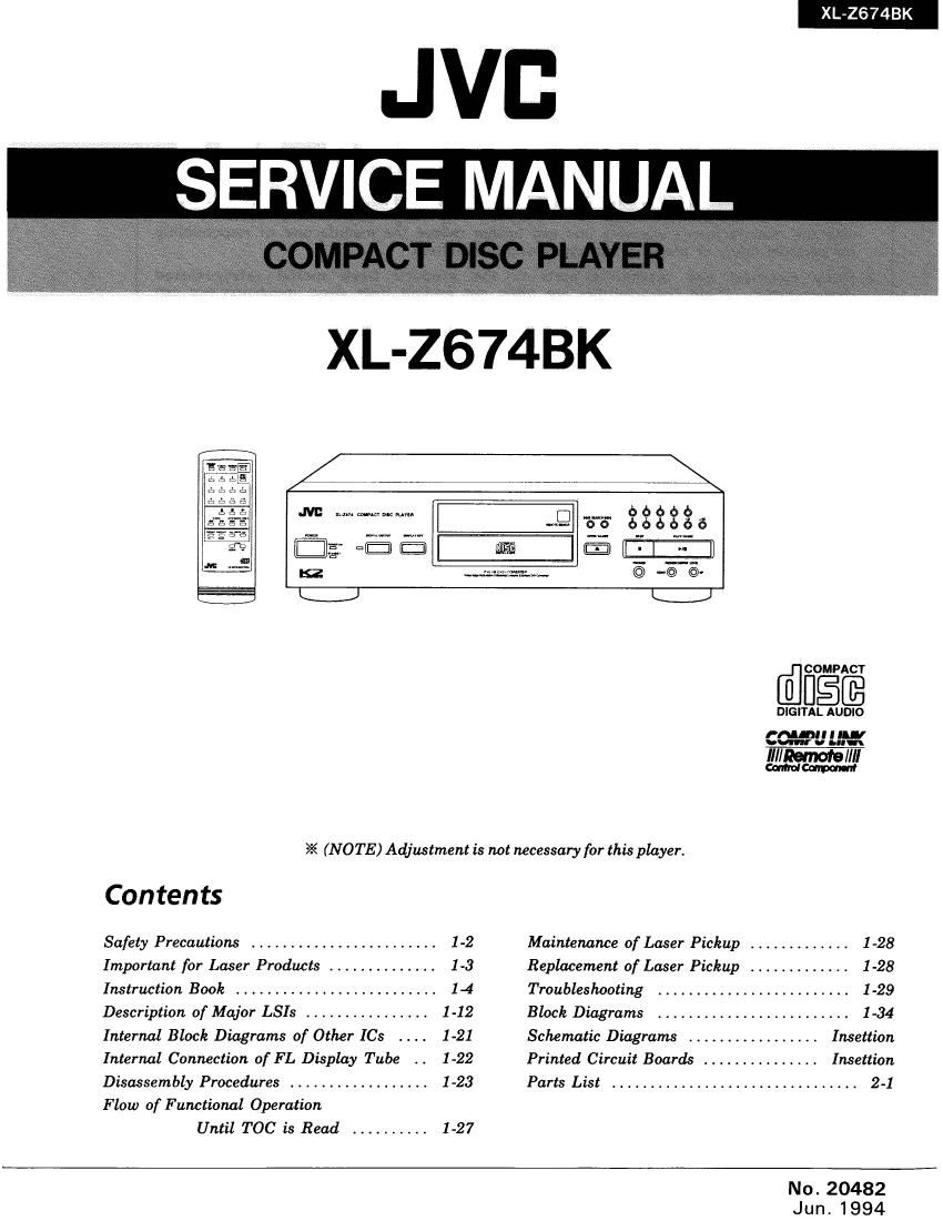 Jvc XLZ 674 BK Service Manual