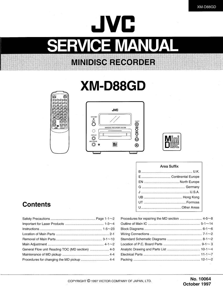 Jvc XMD 88 GD Service Manual