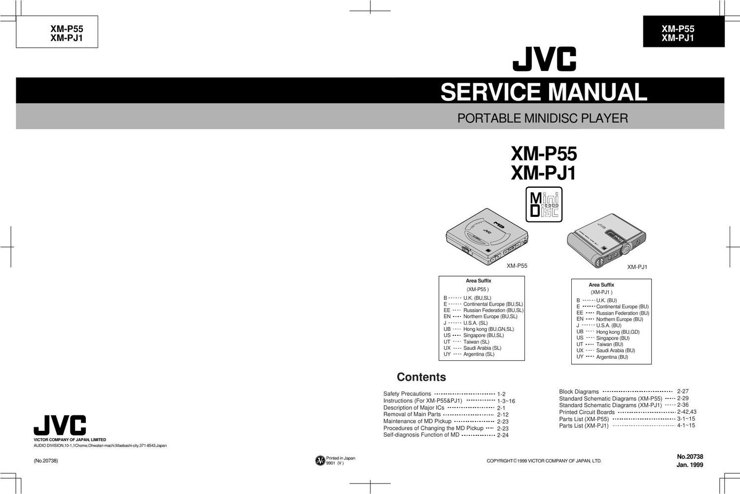Jvc XMPJ 1 Service Manual