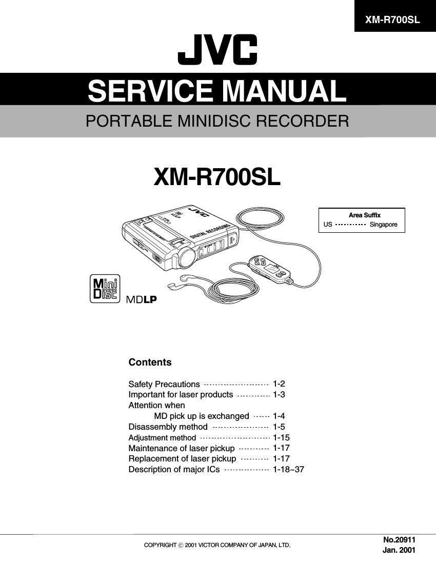 Jvc XMR 700 SL Service Manual
