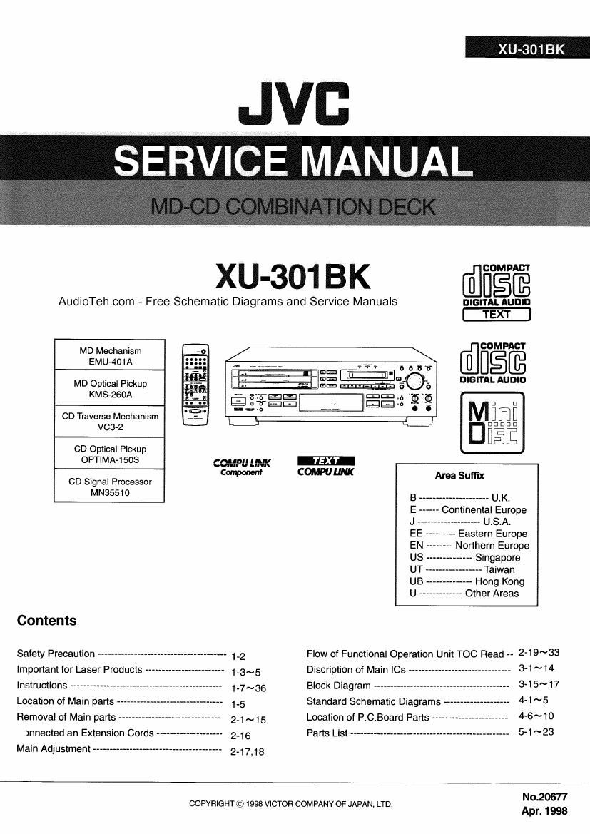 Jvc XU 302 BK Service Manual