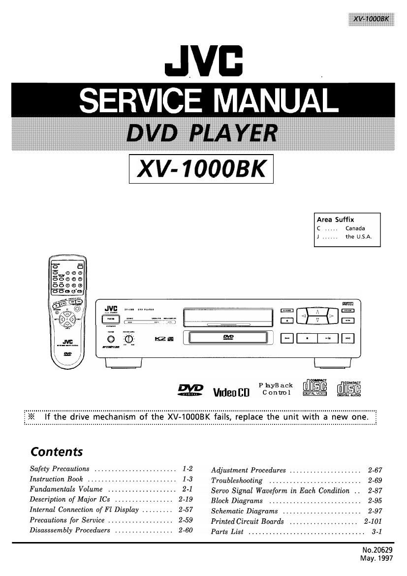 Jvc XV 1000 BK Service Manual