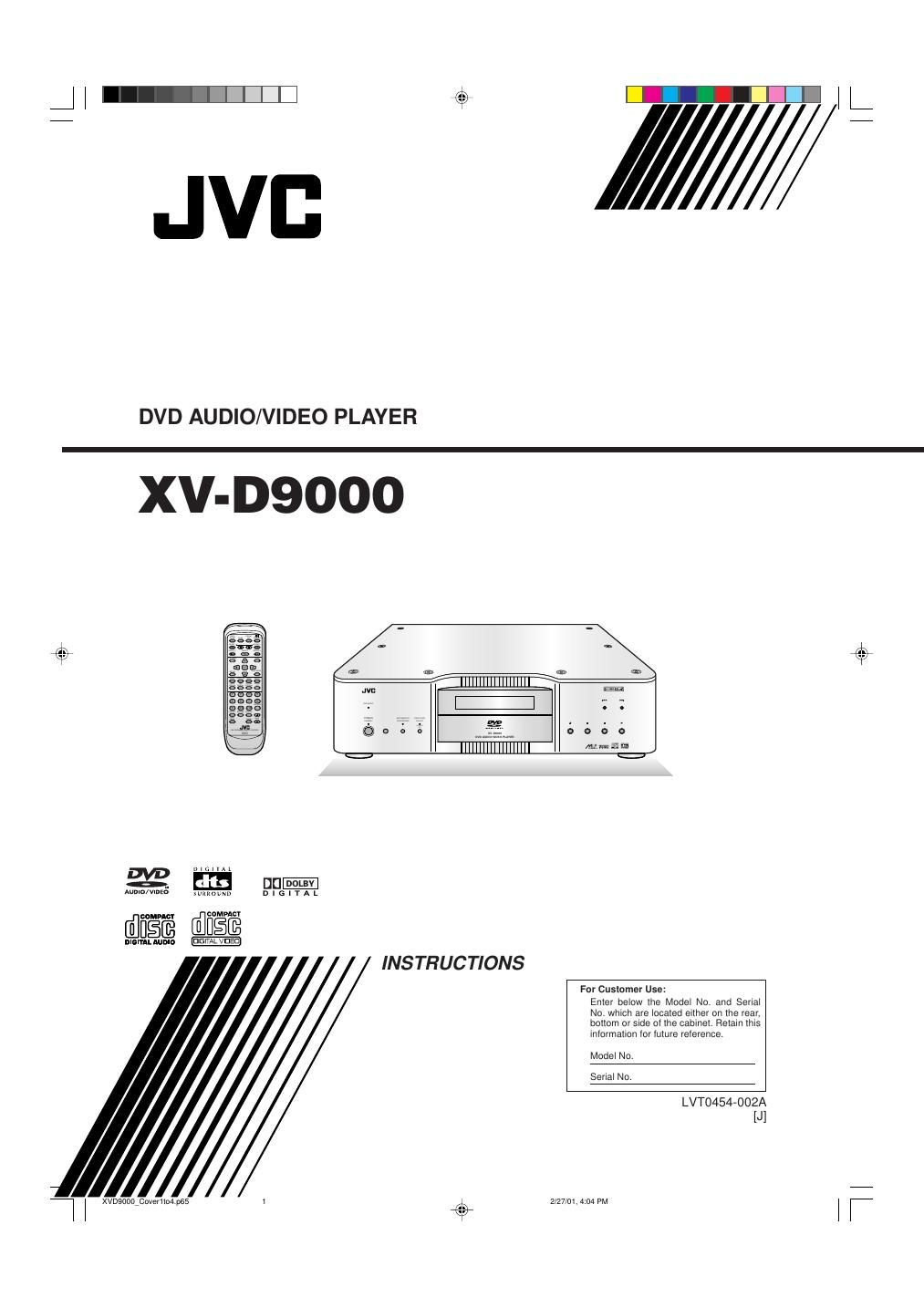 Jvc XV 9000 Owners Manual
