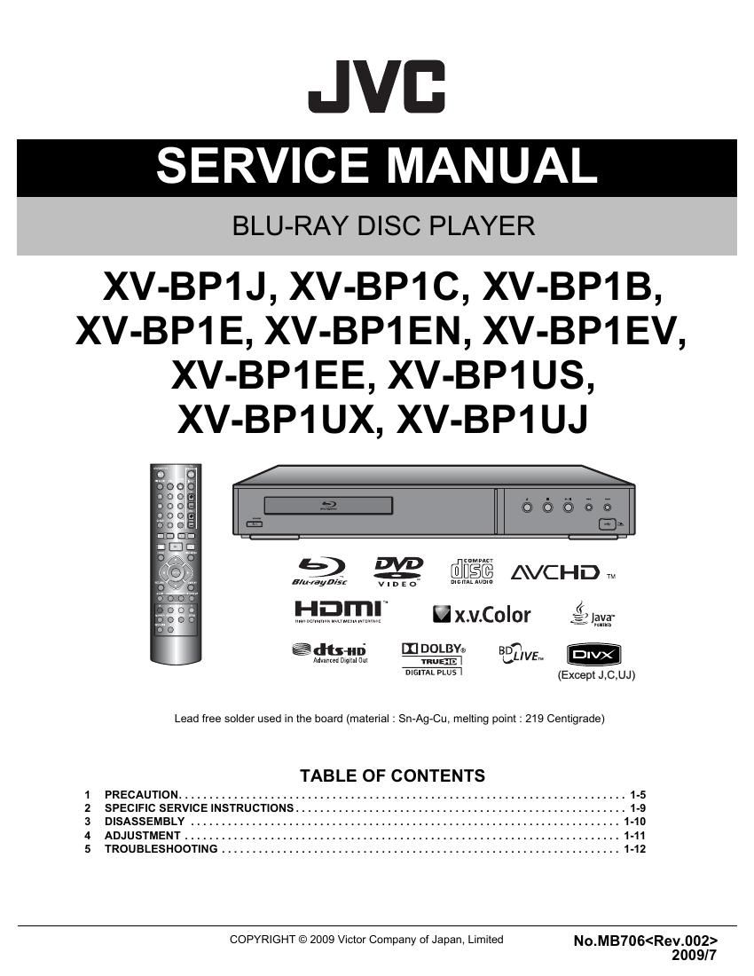 Jvc XVBP 1 Service Manual