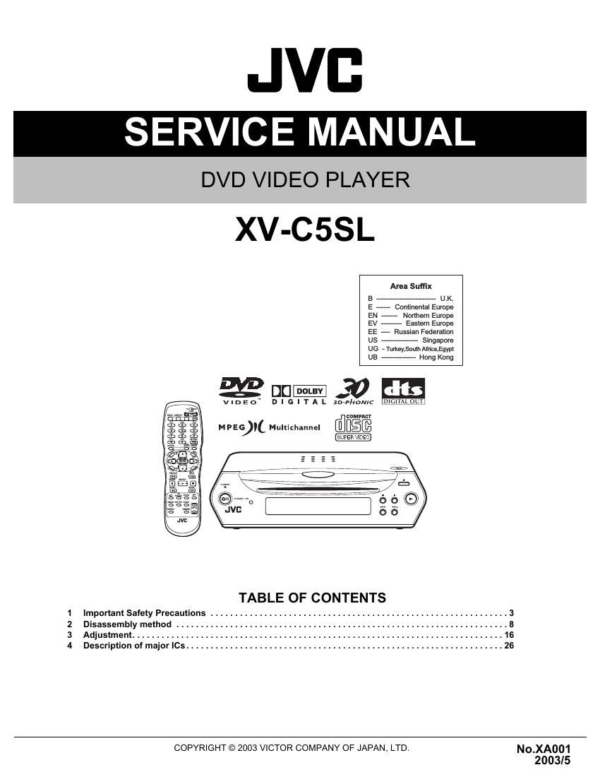 Jvc XVC 5 SL Service Manual
