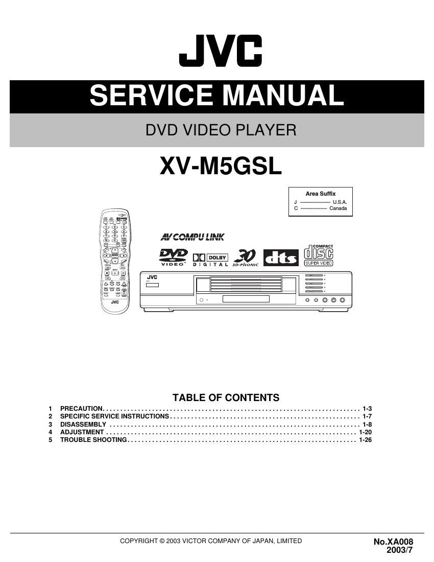 Jvc XVM 5 GSL Service Manual