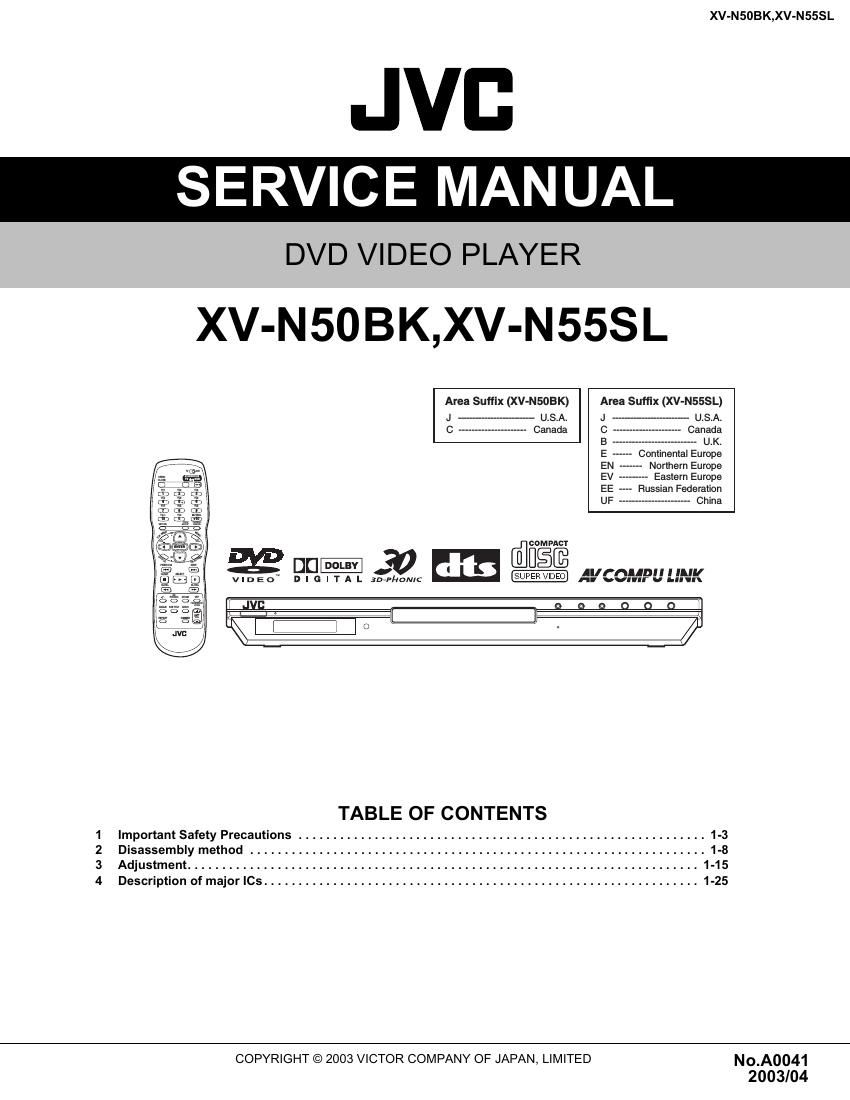 Jvc XVN 50 BK Service Manual