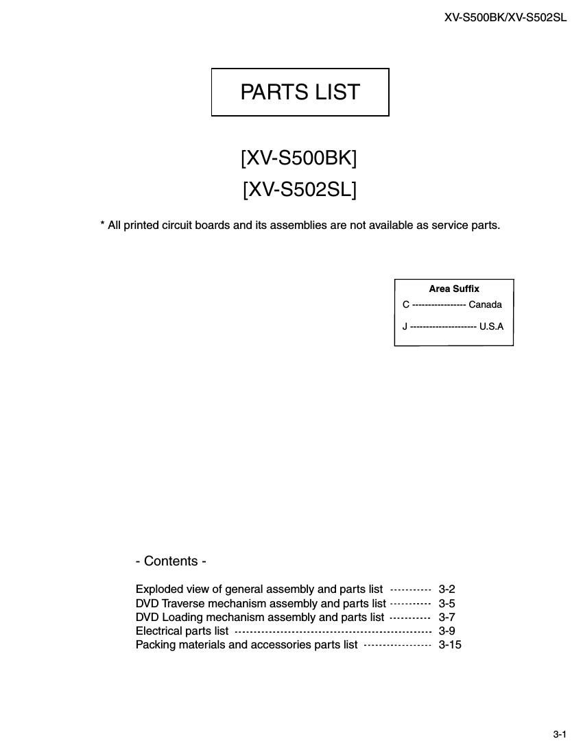 Jvc XVS 500 BK Service Manual 3