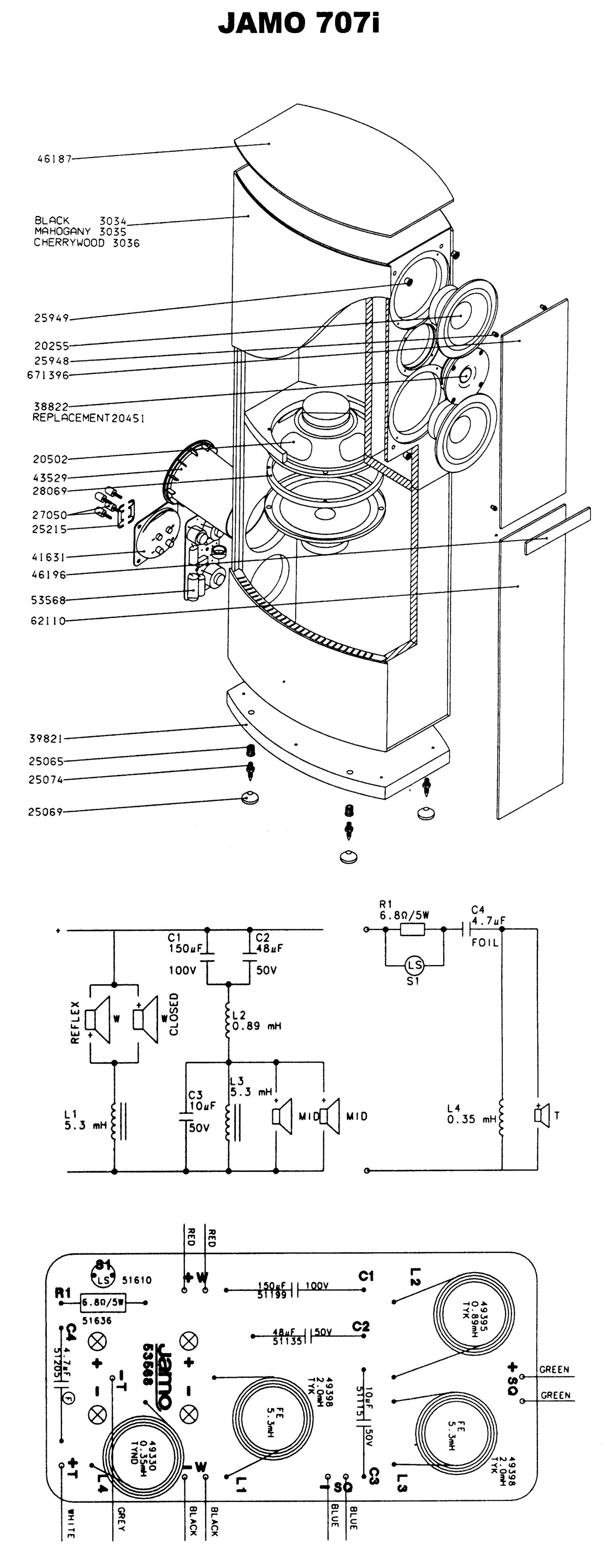 jamo 707i schematic assembly