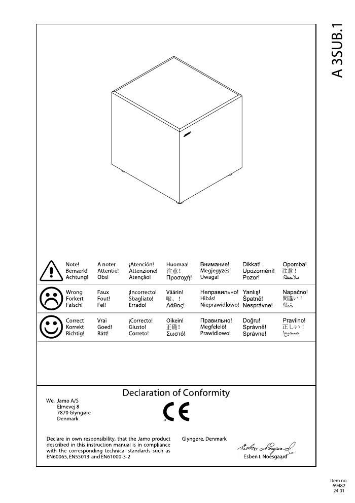 jamo a 3 sub 1 owners manual