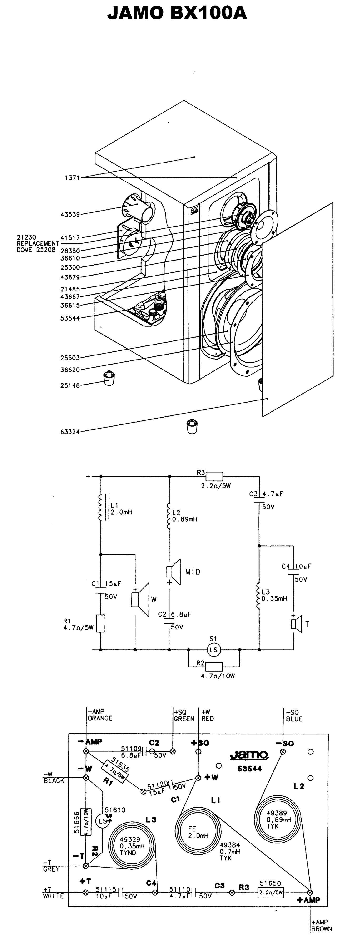 jamo bx 100a schematic