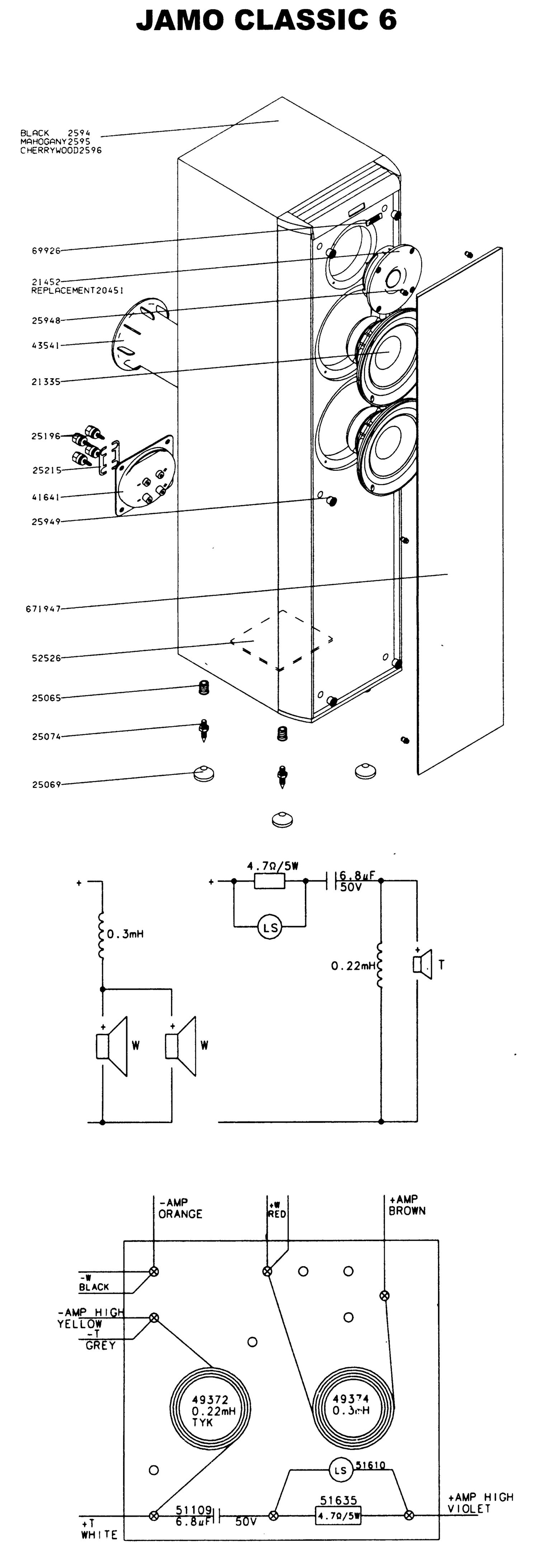 jamo classic 6 schematic assembly