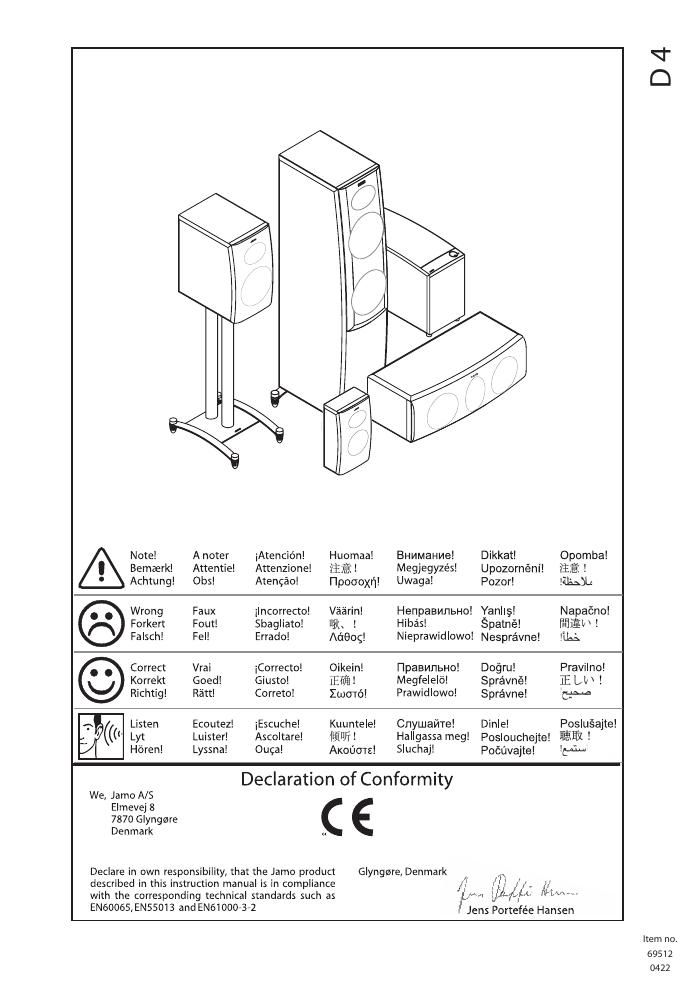 jamo d 4 owners manual