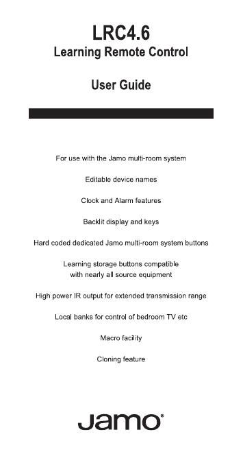 jamo lrc 4 6 owners manual