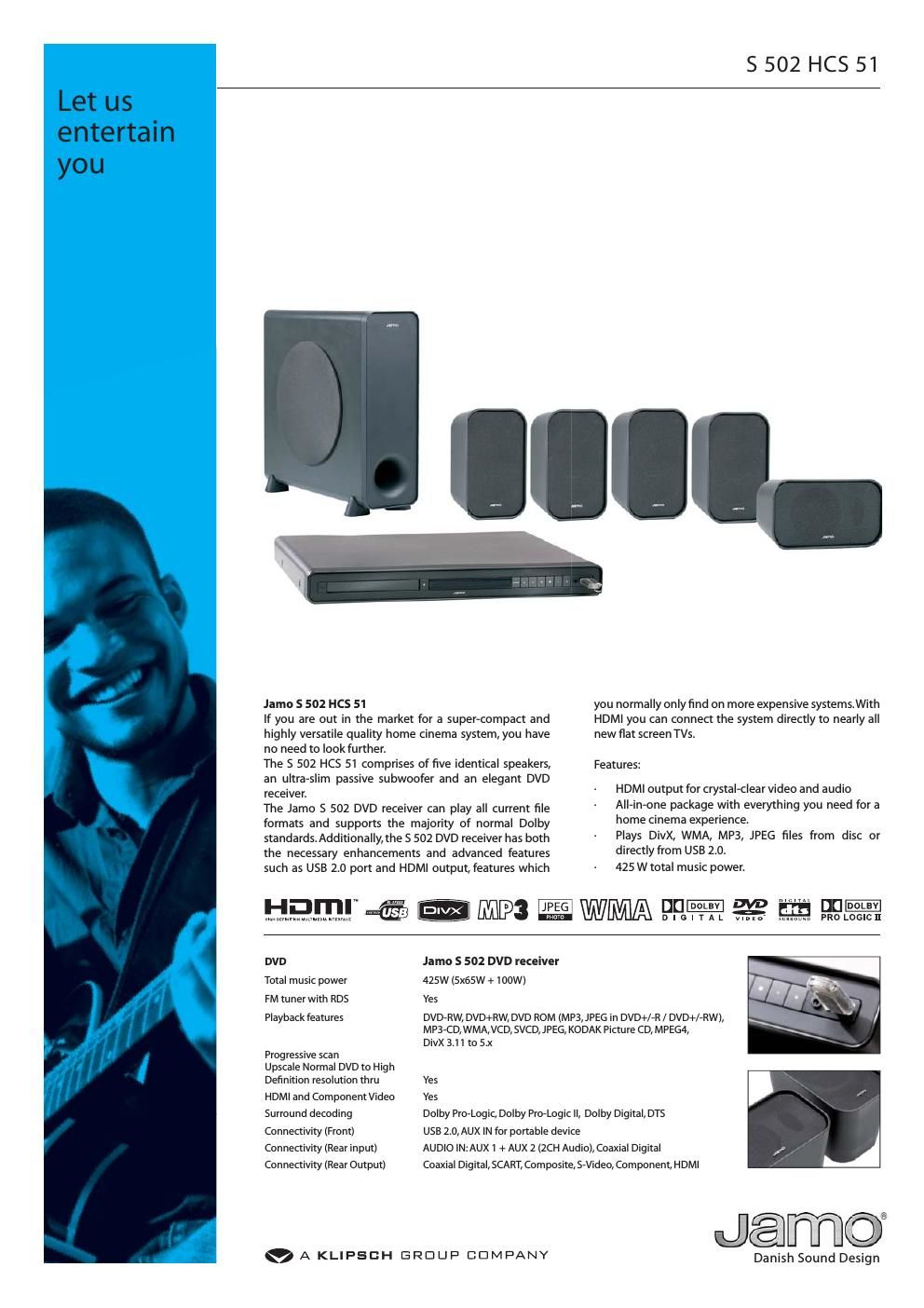 jamo s 502 hcs 51 brochure