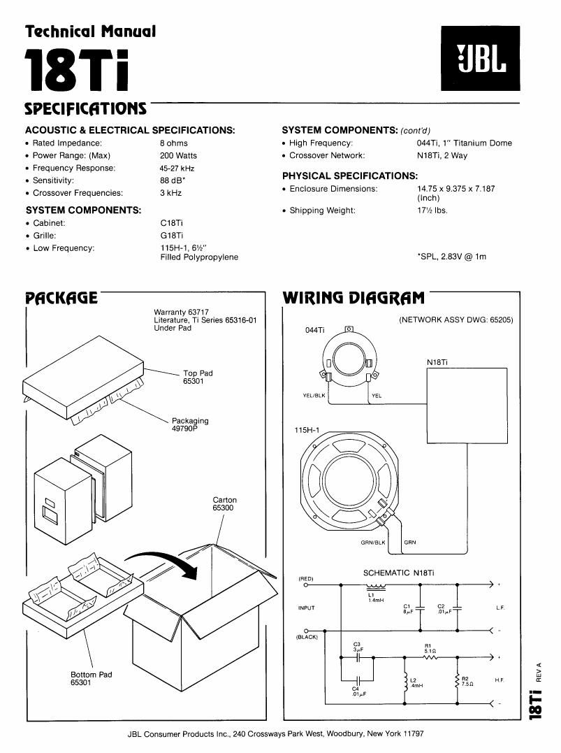 jbl 18 ti service manual