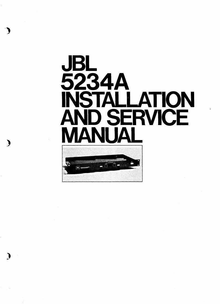 jbl 5234 a owners manual