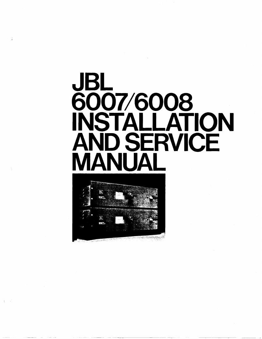 jbl 6007 owners manual