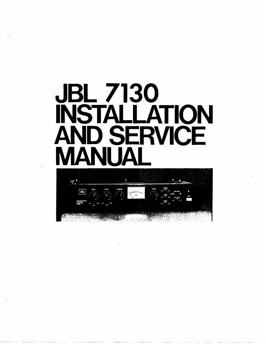 jbl 7130 service manual