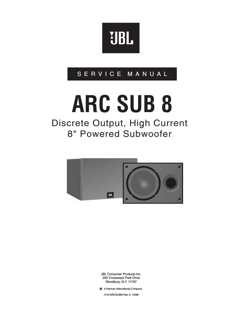 jbl arcsub 8 service manual