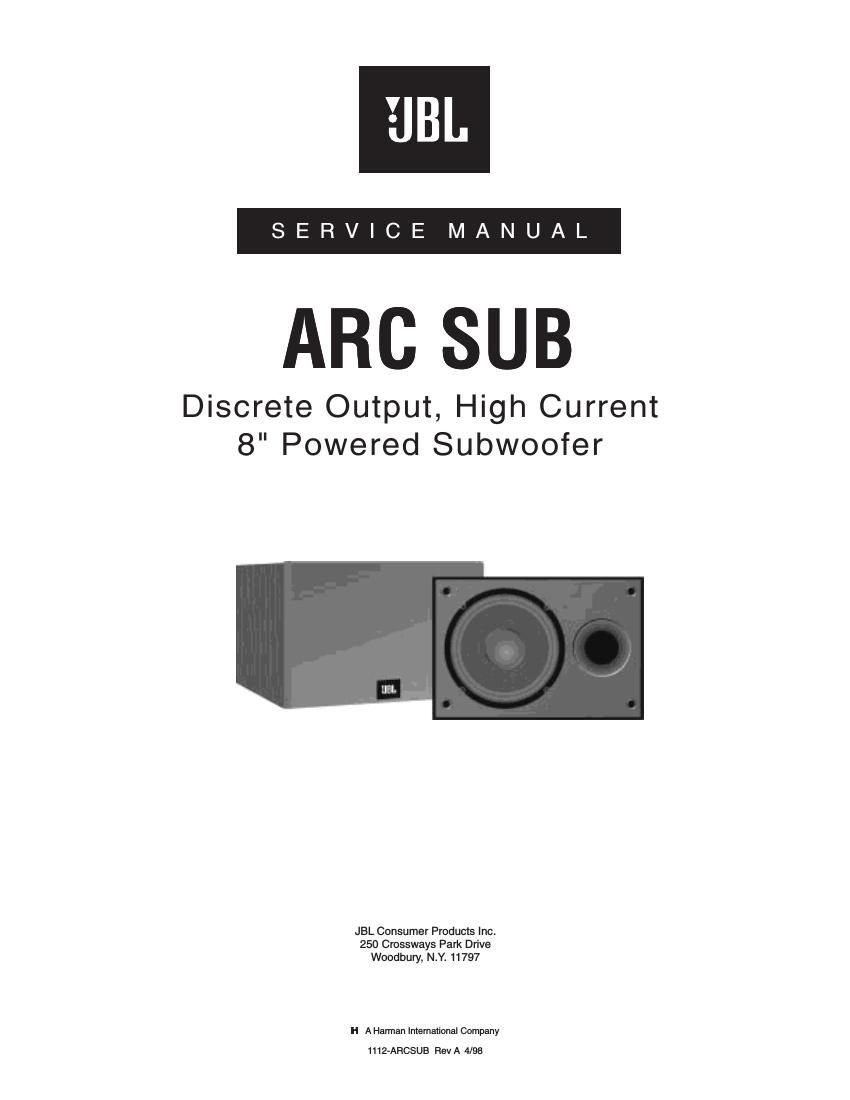 jbl arcsub service manual