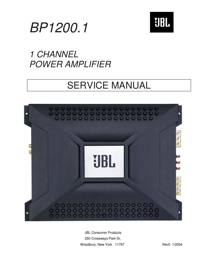 jbl bp 1200 1 service manual
