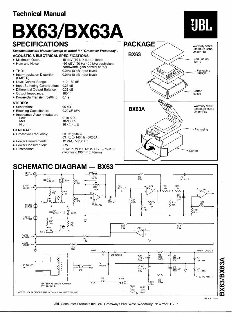 jbl bx 63 a service manual