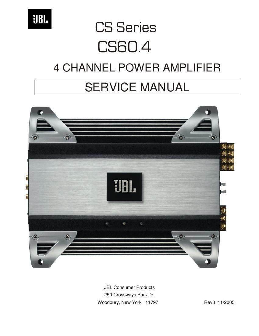 jbl cs 60.4 service manual