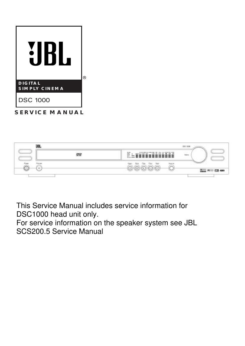 jbl dsc 1000 service manual