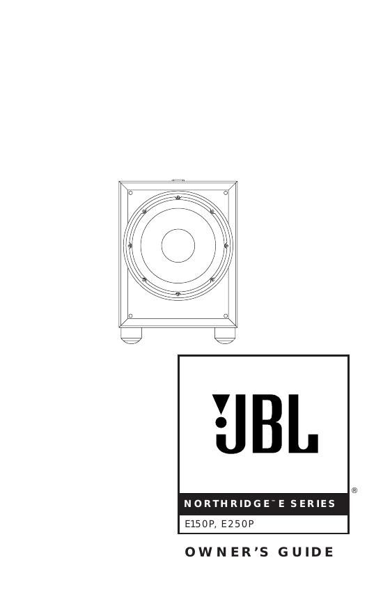 jbl e 150 p owners manual