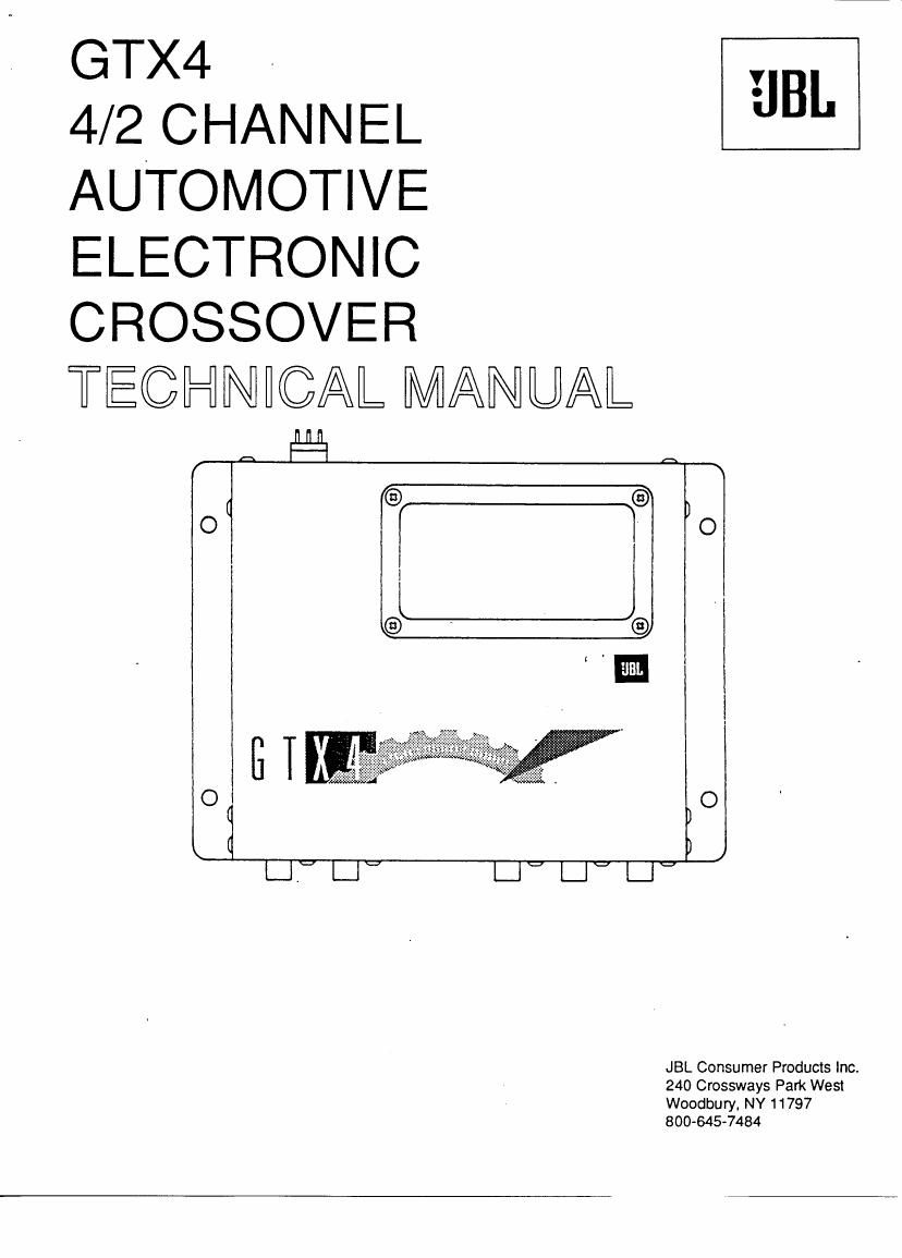 jbl gtx 4 service manual