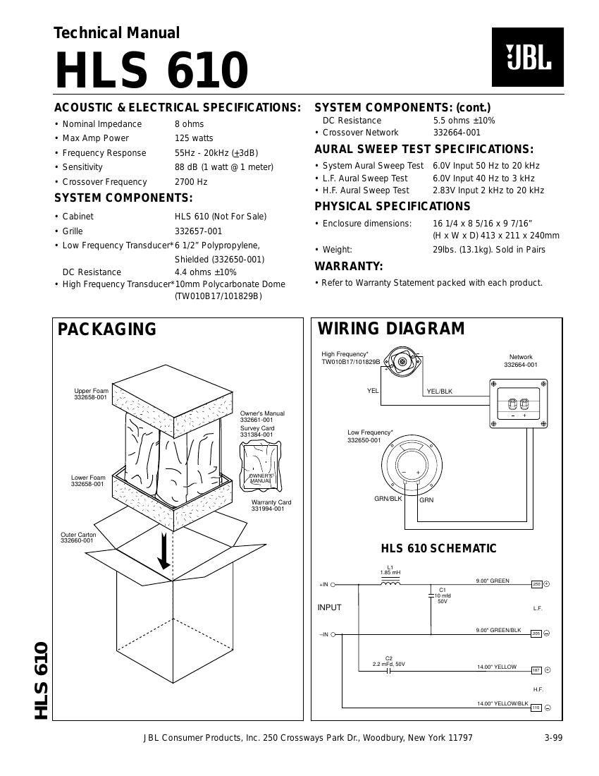 jbl hls 610 service manual