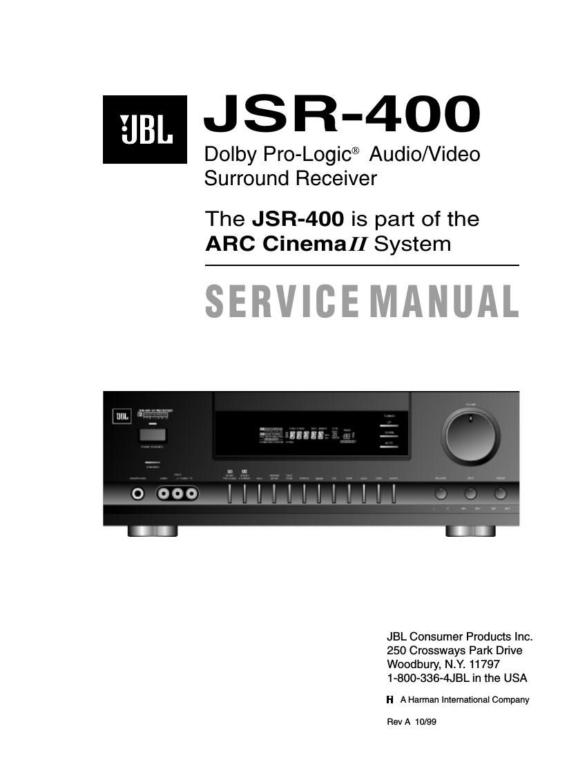 jbl jsr 400 service manual