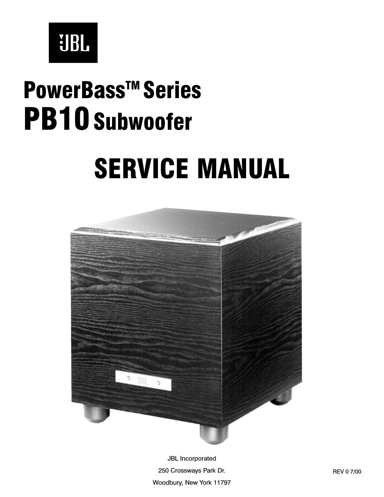 JBL PB 10 Service Manual