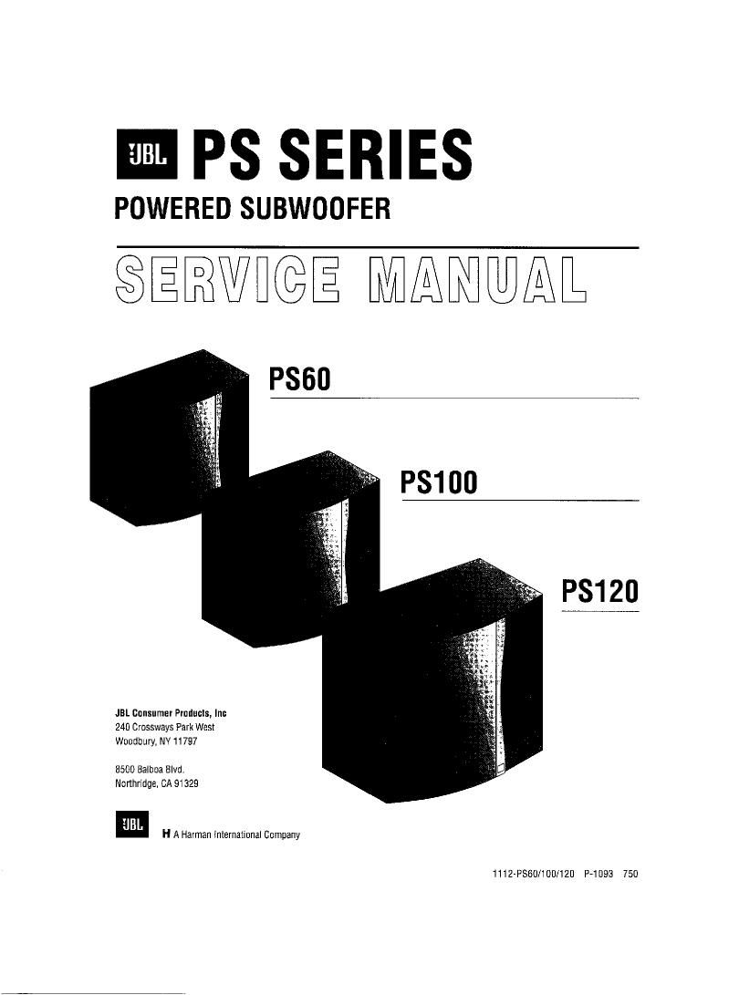 jbl ps 100 service manual