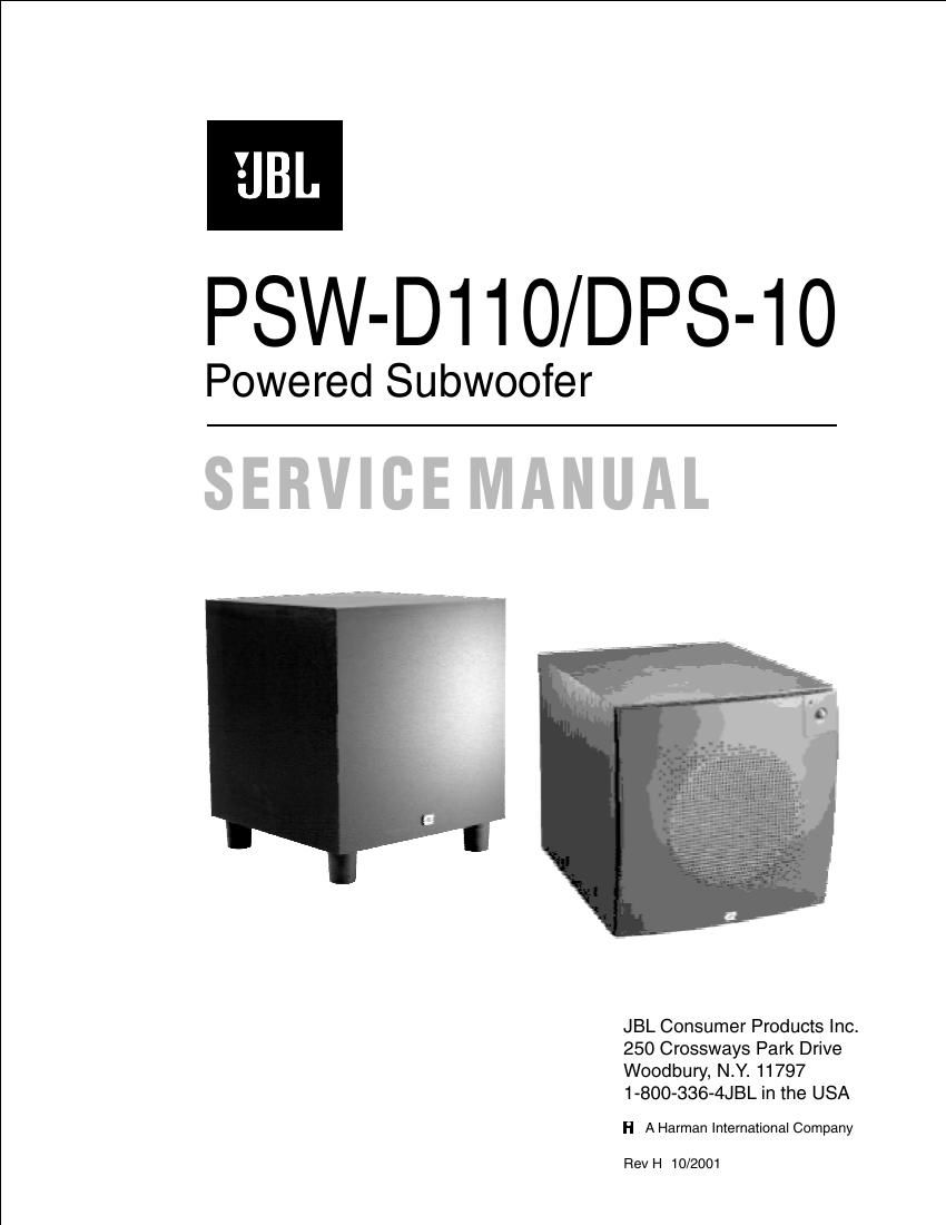 jbl pswd 110 service manual