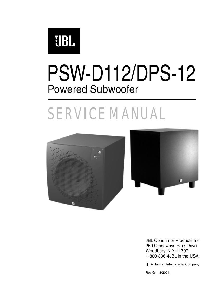 jbl pswd 112 service manual