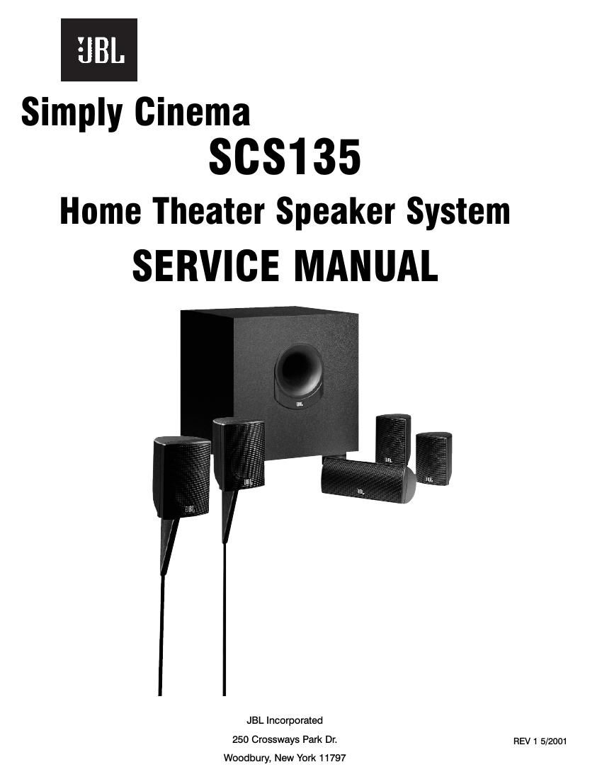 jbl scs 135 service manual