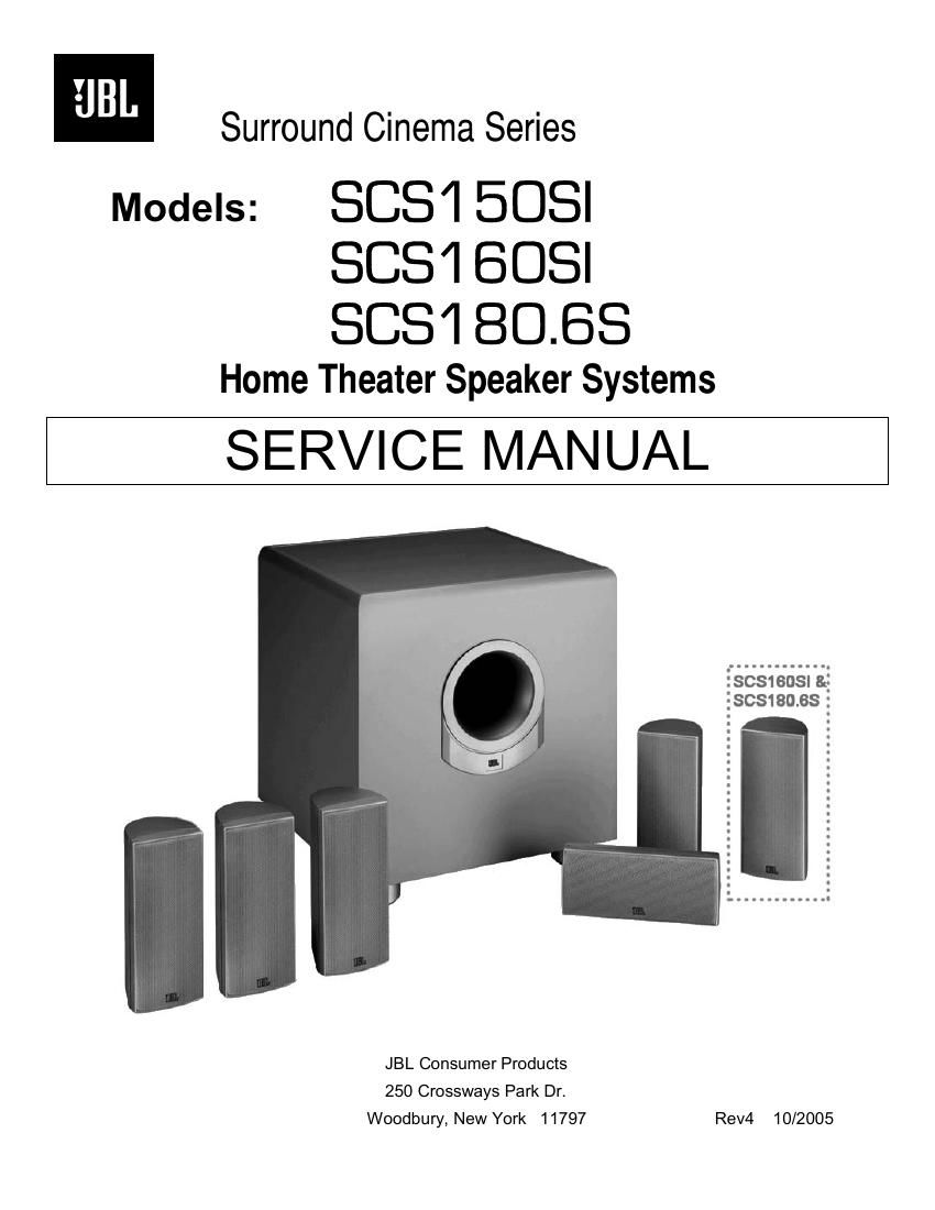 jbl scs 160 si service manual