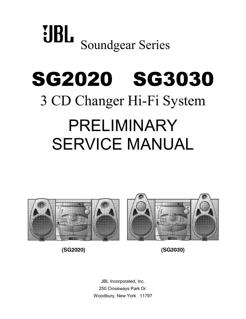jbl sg 2020 service manual