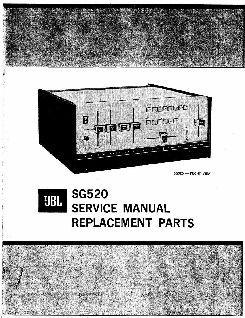 jbl sg 520 service manual