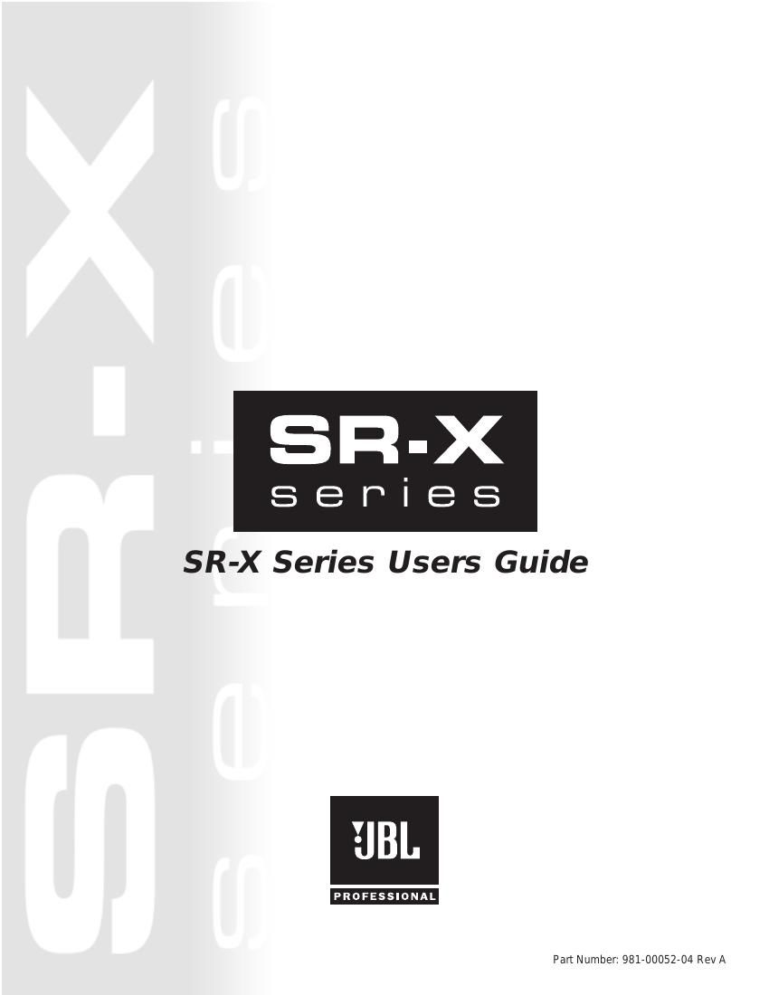 jbl srx owners manual