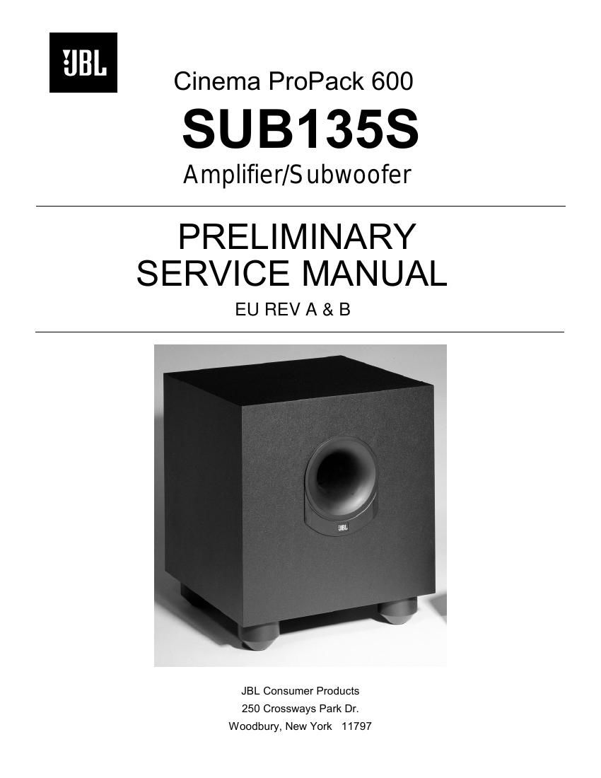 jbl sub 135 s service manual