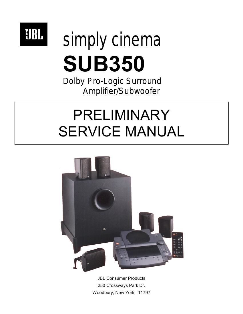 jbl sub 350 service manual