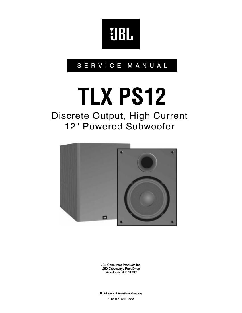 jbl tlxps 12 service manual