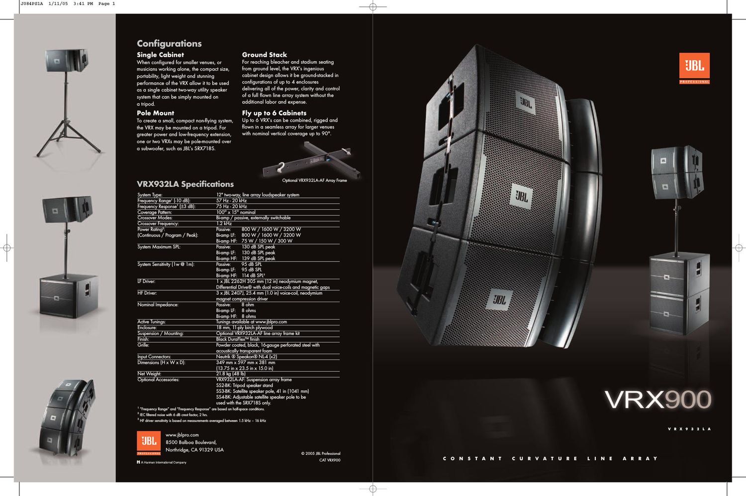 jbl vrx 900 brochure