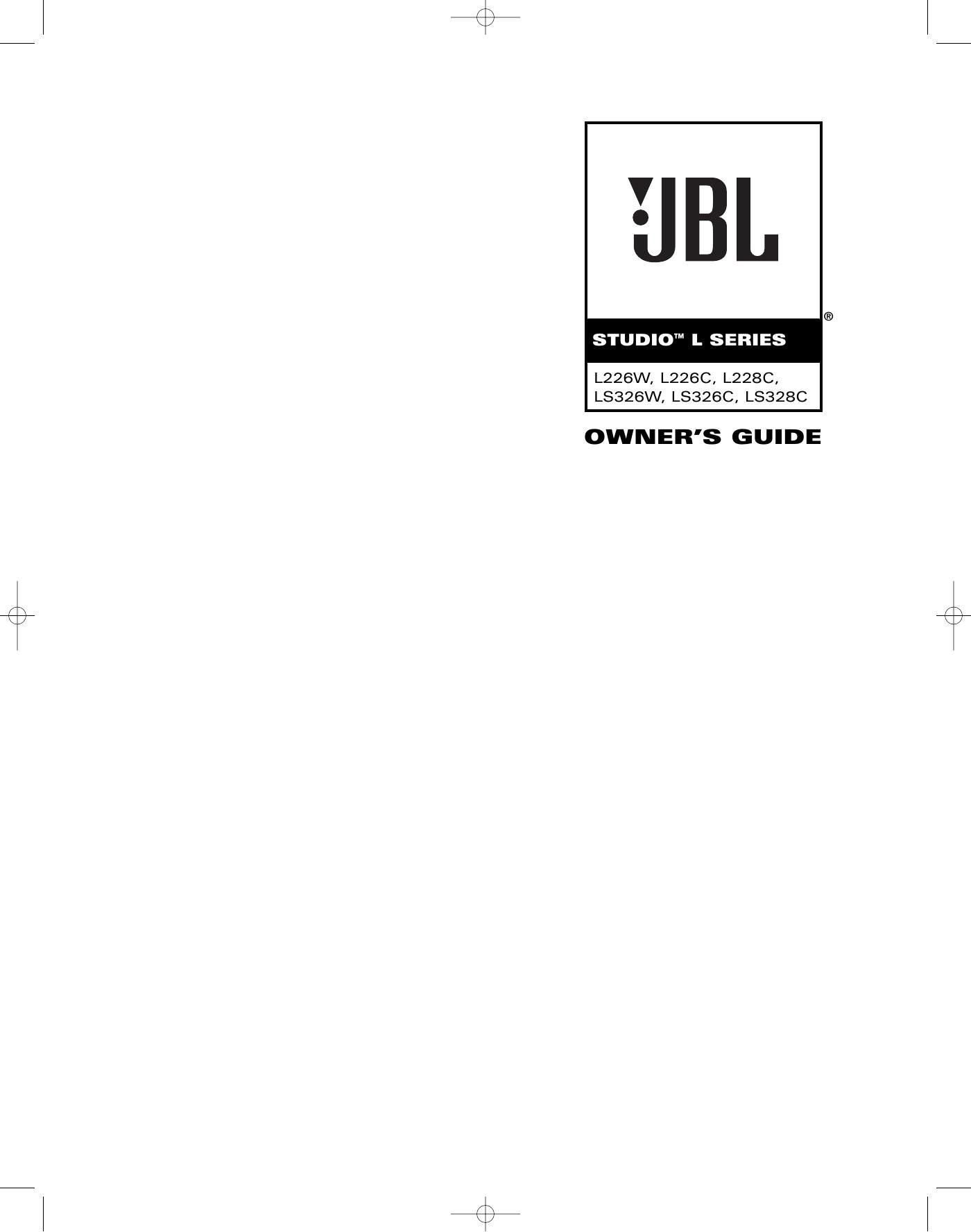 Jbl L 326W Owners Manual